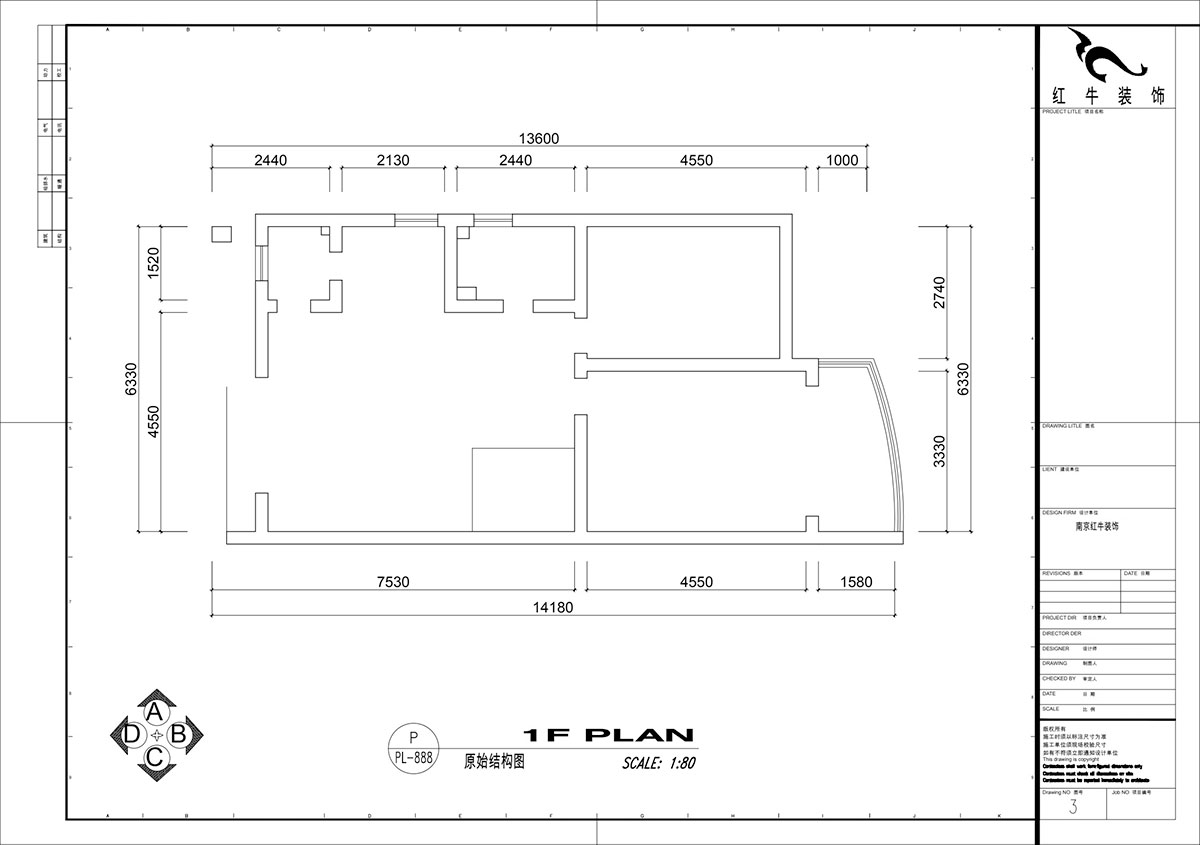 仇美蓉｜通宇花园1-911B-90㎡-简约风格｜2室2厅1卫｜老房装修｜定制家｜全包9万｜00_01原始结构图